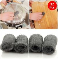 12PCS Melamine Sponge Metal Mesh Super Detergent Tool Kitchen Steel Wool Degreas
