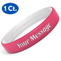 Reminderband Custom Luxe Silicone Wristband - Personalized Silicone Rubber Bracelet - Customized, Events, Gifts, Support, Causes, Fundraisers, Awareness - Men, Women, Kids
