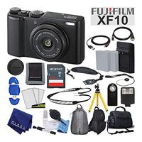 Fujifilm XF10 X-Series 24.2 MP Point & Shoot Digital Camera (Black) with Cleaning Kit, 64GB Card and More Advanced Bundle