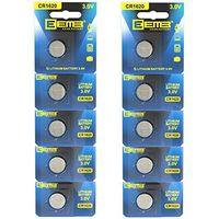 EEMB CR1620 3 V 70 mAh Battery Button Coin Cell Lithium Battery Battery Perfect UL Certified for Watches, Car Remote Key, Alarm Clock Toys (10PCS)