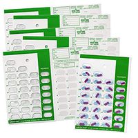 Color Coded Monthly 31 Day Medication Blister Cards Cold Seal - Use Colors for Daily, AM/PM, 3X, 4X, 5X a Day Pill Organizer Includes Premium Lifetime Subscription to Medisafe App (6 Pack Green)