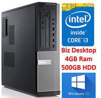 Dell Optiplex 7010 SDT Premium Business Desktop PC, Intel i3 Processor, 4GB DDR3 RAM, 500GB HDD, DVD, Windows 10 Professional (Renewed)