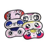 Ayygift 6pcs Cartoon Eye Mask Expressions Sleep Eyeshade Eyepatch Travel Mask