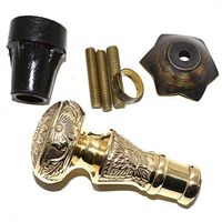 Walking Cane Stick Vintage Style Solid Brass Designer Handle Victorian Cane Gift