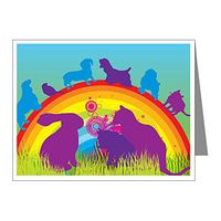 Note Card Animal Dog Cat Bird Lover Rainbow