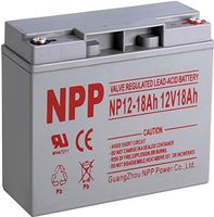 NPP 12V 18 Ah 12Volt 18 amp Rechargeable Sealed Lead Acid Battery for UPS Electric Scooter Wheelchair Generator with Button Terminals