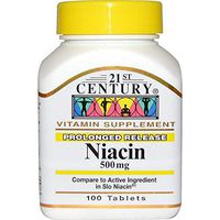 21st Century, Niacin, Prolonged Release, 500 mg, 100 Tablets - 2PC