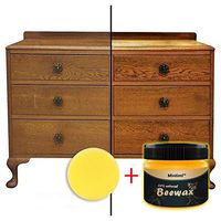 77JOK Wood Seasoning Beewax - Wood Polish Traditional Beeswax for Wood & Furniture Natural Beewax Wood Cleaner and Polish Non Toxic for Furniture to Beautify Protect Restore a Finish (Beewax + Sponge)