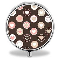 IMLONE Pill Organizer- Sliver Weekly Pill Boxes with 3 Components and Mirror for Travelling and Daily Needs,Compartments to Hold Vitamins, Cod Liver Oil, Supplements and Medication