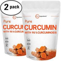 Maximum Strength Pure Curcumin Powder, (Natural Turmeric Extract and Turmeric Supplements), Rich in Antioxidants for Joint & Immune Support, 100 Gram for 2 Pack, Non-GMO and Vegan Friendly