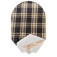 Black Plaid Pouch Cover Open Ended