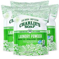 Charlie’s Soap Laundry Powder (100 Loads, 4 Pack) Hypoallergenic Deep Cleaning Washing Powder Detergent – Eco-Friendly, Safe, and Effective