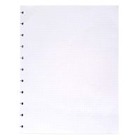 Letter Size 8.5 X 11 Dot Grid 120gsm Refill Paper For 11 Discs Discbound Notebook and Journal - Discette - White, 100 Sheets, 200 Pages