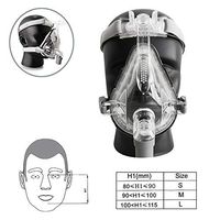 Full Face Mask with Free Adjustable Headgear and More Venting Holes for Sleep L Size