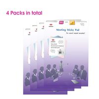 4 Packs 4A Super Sticky Easel Pad,White Sheets,Meeting Pad,Self-Stick Notes,23 x 31.5 Inches,Large Size,20 Sheets/Pad,1 Pad/Pack,More sticky,4A Meeting-41-W