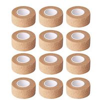 sansheng 1Inch Self Adherent Cohesive Wrap Bandages,Brown Athletic Tape for Wrist, Ankle, Hand, etc(12pcs)