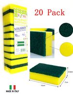 Uniware Heavy Duty Scouring Sponges, Made in Italy,20 Count