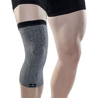 Zensah Compression Knee Sleeve - Relieve Knee Pain, Treat Runners Knee, Patella Support (Large, Heather Grey)