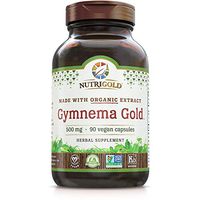 Nutrigold Organic Gymnema Sylvestre Gold for Blood Sugar Support, 500 Mg, 90 Capsules