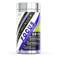 Amazing Muscles Focus - Advance Formula - 60 Veggie Capsules - Supports Memory, Focus & Alertness -Promotes Positive Mood & Stress Relief -Supports Brain Function