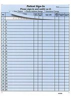 8-1/2" X 11" Patients Sign In, (Blue) Carbonless Form (Lot of 250 Sheets) HIPAA Compliant.