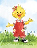 Suzy's Note Card Collection Stationery, Suzy Ducken in Red Overalls - 10867