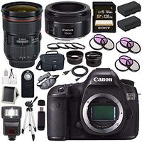 Canon EOS 5DS 5D S DSLR Camera + EF 24-70mm f/2.8L II USM Lens + Canon EF 50mm f/1.8 STM Lens + LPE-6 Lithium Ion Battery + Canon 100ES EOS shoulder bag Bundle 15