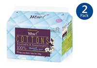 WOW Sanitary Napkins, Long Ultra Thin with Wings, Breathable, Hypoallergenic Feminine Cotton Pads 11"(28cm), Pack of 2 (20 Total)