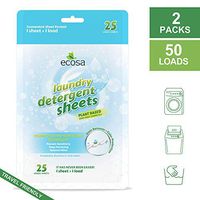 Ecosa Laundry Detergent Sheets/Power Sheet - Travel, Eco Friendly& Portable - 50 Loads