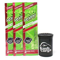 Kush Hemp Wraps All Natural Strawberry Flavor 2 Wraps Per Pack (6 Packs)