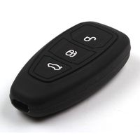 1x New Protective Silicone Cover Holder fit fitd Fiesta Focus Mendeo Titanium Smart Remote Key Keyless Fob Case 3 Buttons Black