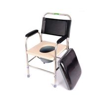 Toilet Chair with Padded Seat and Back - Elderly Toilet Chair - Toilet Stainless Steel Commodes- Fit for Elderly, Disabled, Pregnant