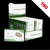 HHJJ Disposable Cigarette Filters, Cigarette Filter Tips Holders, Healthy Reusable for Smoking, Tar Trap Cigarette Filters Clear Lung - 20 Boxes - 160 Count