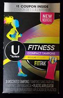 U Kotex Fitness Compact 3 unscented Tampons Regular Fit (3PK)
