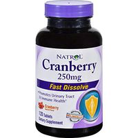 Natrol Cranberry Fast Dissolve - 250 mg - 120 Tablets - Max Cranberry Concentrate - Promotes Urinary Tract andImmune Health - Cranberry Natural Flavor