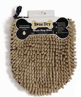Bone Dry Taupe Microfiber Dog Wash Mitt