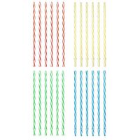 Sunshine Mason Co. Plastic, Reusable Drinking Straws 24 pieces, Multi Colors