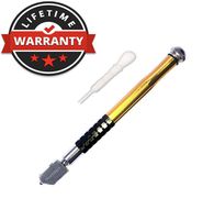 CraftSpect Professional Stained Glass/Mirror Cutter Glass Cutting Tool Light DIY Hobbyist Craftwork Gold & Black Metal Handle Carbide Tip 3-10 mm Oil Tube