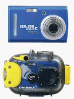 Sea & Sea DX-860G Underwater Digital Camera & Housing, 6.2 Mega-pixel, 3x Optical Zoom, 5x Digital Zoom, Blue