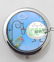 BlackKey I Can Do All Things Through Christ Who Strengthens Me 3-Compartment Decorative Pocket Gift Box Case Organizer for Pill, Color 1 -1489