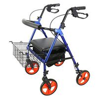 JFGUOYA Lightweight Aluminum Rollator, Adjustable Rolling Walker with Seat for Elderly, Disabled, Limited Mobility Patients, Walking Stabilizer with Four Wheels, 364 lb. Weight Capacity