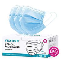 50 Pcs Disposable Medical Face 𝐌𝐀𝐒𝐊 - Anti-Dust Filter, Breathable,Protection and Personal Health Professional, 3 Layers of Purifying, Cotton