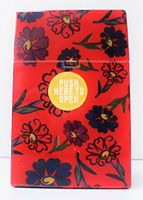 2 Plastic Flower Push Open Cigarette Cases, FIt King Size 3116RF