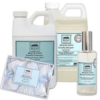 The Good Home Laundry Detergent 64 oz, Fragrance Fabric Softener 64 oz, Sheet and Clothing Linen Spray 4 oz, Closet and Drawers Scented Sachets 0.5 oz Beach Days Scent, Refreshes Clothes and Linen