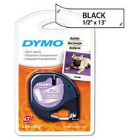 Genuine DYMO Black on Clear Polyester LetraTAG Tape Label for Dymo LetraTag QX50 Label Maker