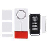 Wireless Light Sound Alarm Magnetic Sensor Alarms Loud 108 dB - 1 Remote Control + Vibration Magnet Sensor for Home Alarm Security