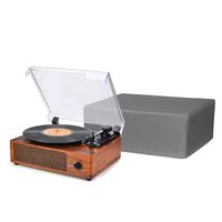 Turntable Dust Cover, Record Player Protector Case , Universal Size 18"LX14"Wx7"H, Diamond Collection Accessory, Year Around Protection for Your Turntable and Record Player (Grey)