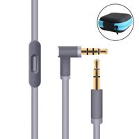 Headphone Cord Beats Audio Cord Replacement with in-line Remote & Microphone for Beats by Dr Dre Headphones Solo Studio Pro Detox Wireless Mixr Executive Pill(Grey+Storage Case)