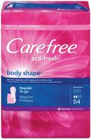 Carefree Body Shape Fresh Scented, 54 Count (Pack of 2)