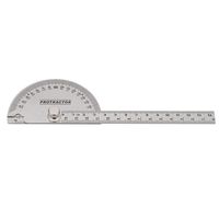 Stainless Steel Protractor 180 Degrees Angle Ruler Finder 140mm Metric Durable Metal Adjustable General Measuring Tool